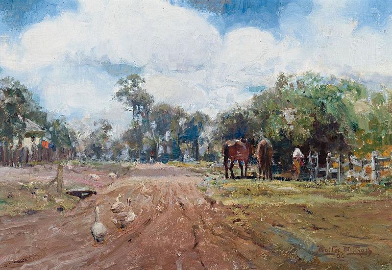 Walter Withers On the Eltham Road China oil painting art